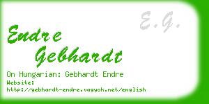 endre gebhardt business card